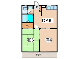 エステ－トピアマルイⅠの物件間取画像